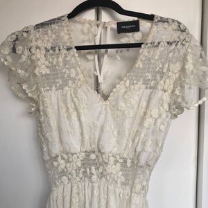 Amazing Kooples Ecru lace midi dress